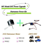 NEEBRC 2322 2600KV Brushless Motor AM32 45A ESC 21g Servo 7CH Transmitter 6 Pin Receiver for 1/12 RC Car Crawler MN99S MN78 MN82