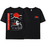 JDM Racing Graphic Tee — Oversized 100% Cotton Unisex T-Shirt