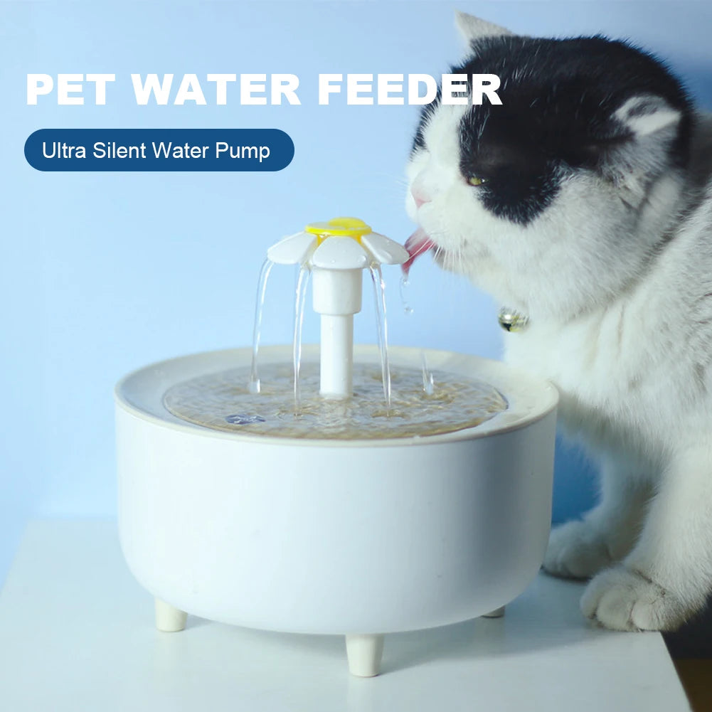 Automatic Cat Water Fountain — 1.2L Quiet USB Filtered Drinking Fountain