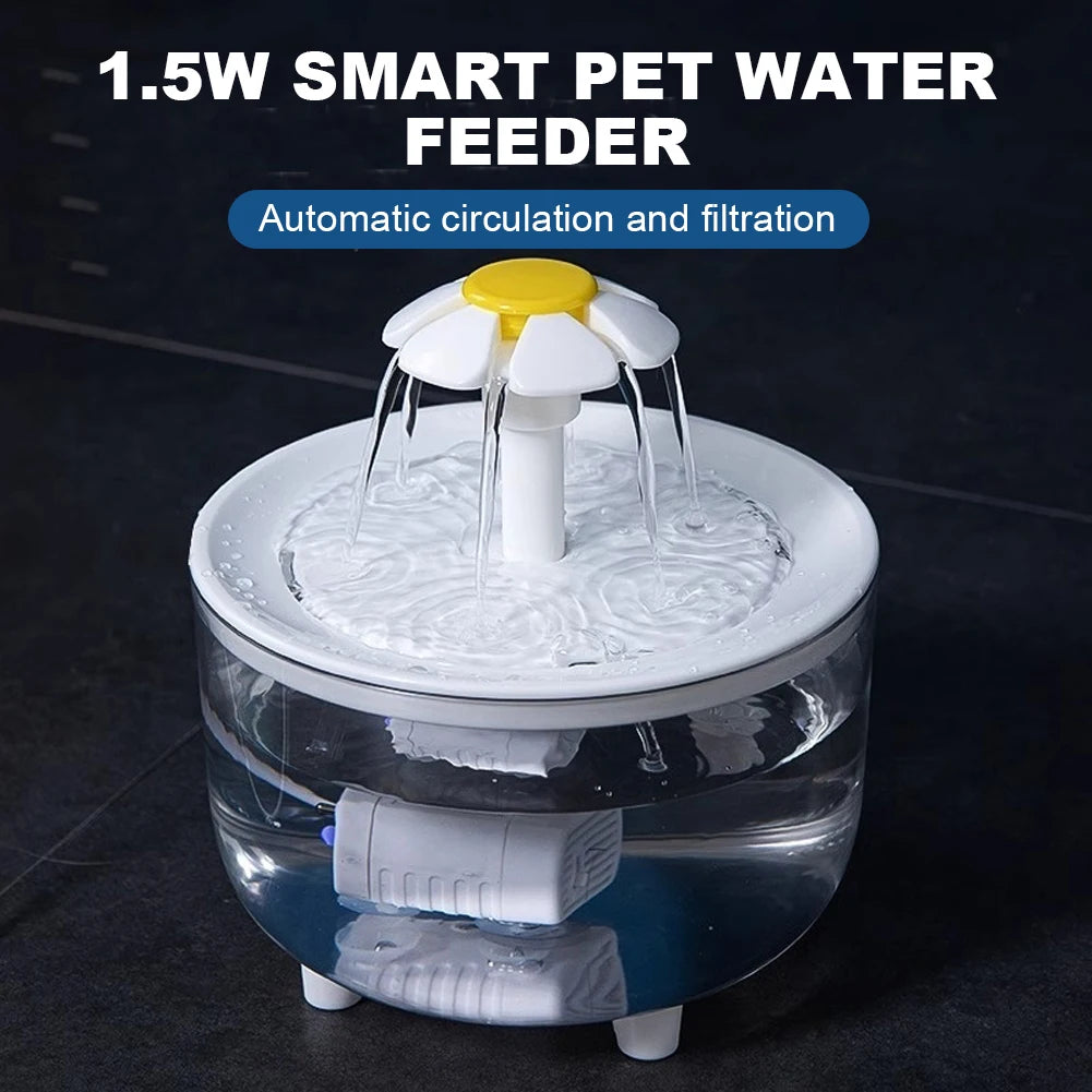 Automatic Cat Water Fountain — 1.2L Quiet USB Filtered Drinking Fountain