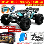 Super Brushless 80KM or 50KM/H 4WD RC Car With LED Remote Control Cars High Speed Drift Racing 4x4 Off Road Truck Kid Adult Toy
