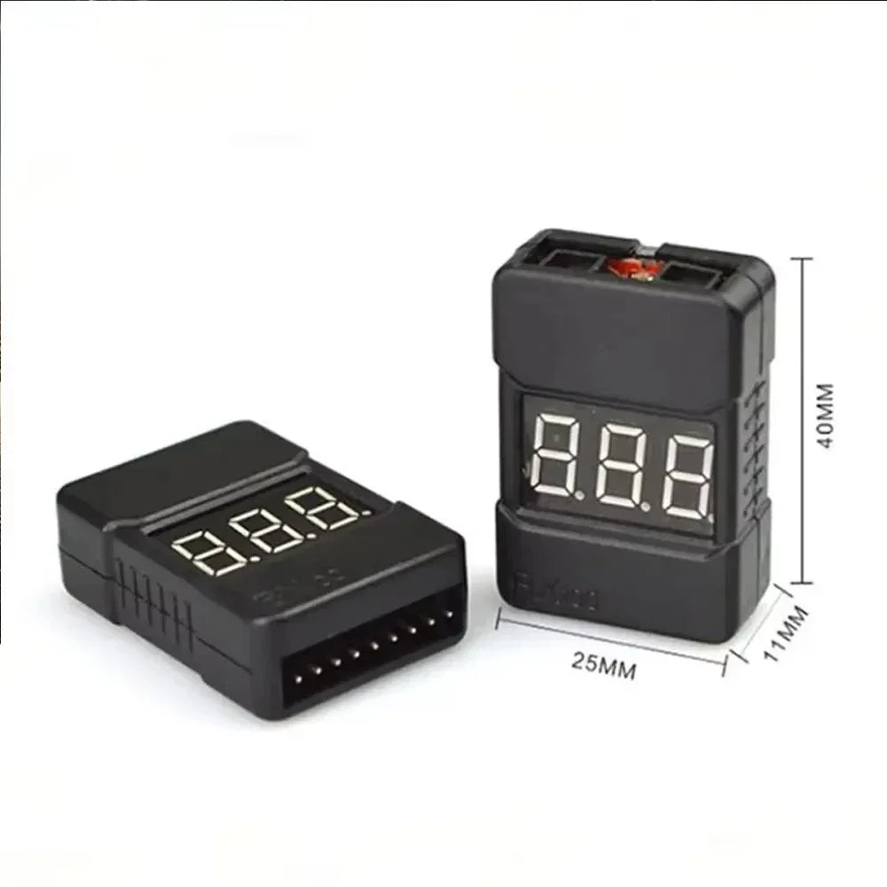 BX100 1-8S Lipo Battery Voltage Indicator Tester Low Voltage Buzzer Alarm 3.7V 7.4V for RC FPV Racing Drone RC Car DIY Parts