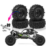 4PCS 118*45mm 1.9" Wheel Rims Tires Set for 1:10 RC Rock Crawler Car TRX4 Axial SCX10 90046 Redcat Gen8