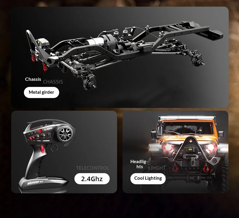 Huangbo Hot Selling 1:10 Remote Control Off Road Vehicle The Second Generation Upgraded Full Scale Climbing Vehicle Remote Car