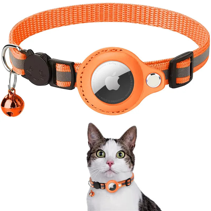 Reflective Breakaway Cat Collar with AirTag Holder