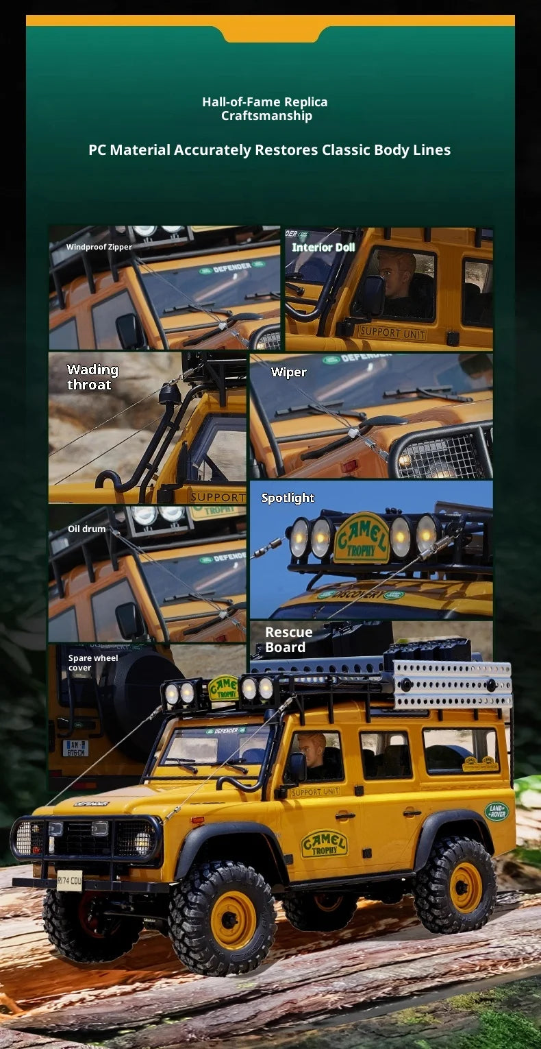 Range Rover FMS 1/10 FCX10 Camel Cup 4WD Edition Car Official Licensed Product Simulation Electric brushed Remote Control Climbing Off Road Vehicle