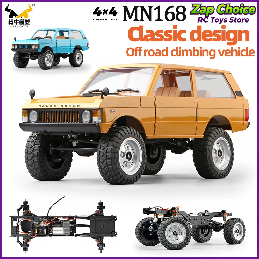 Mangniu MN168 1/12 rc car 280 Motor 4WD Electric RC Off-Road Rock Climbing Truck with Metal Chassis 2.4G  Toy Gift for Boy Adult