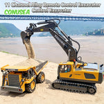 Rc Excavator Bulldozer Truck Toys for Boy 2.4G Remote Control Dumper Engineering Vehicle Tractor Crawler Birthday Gift Child