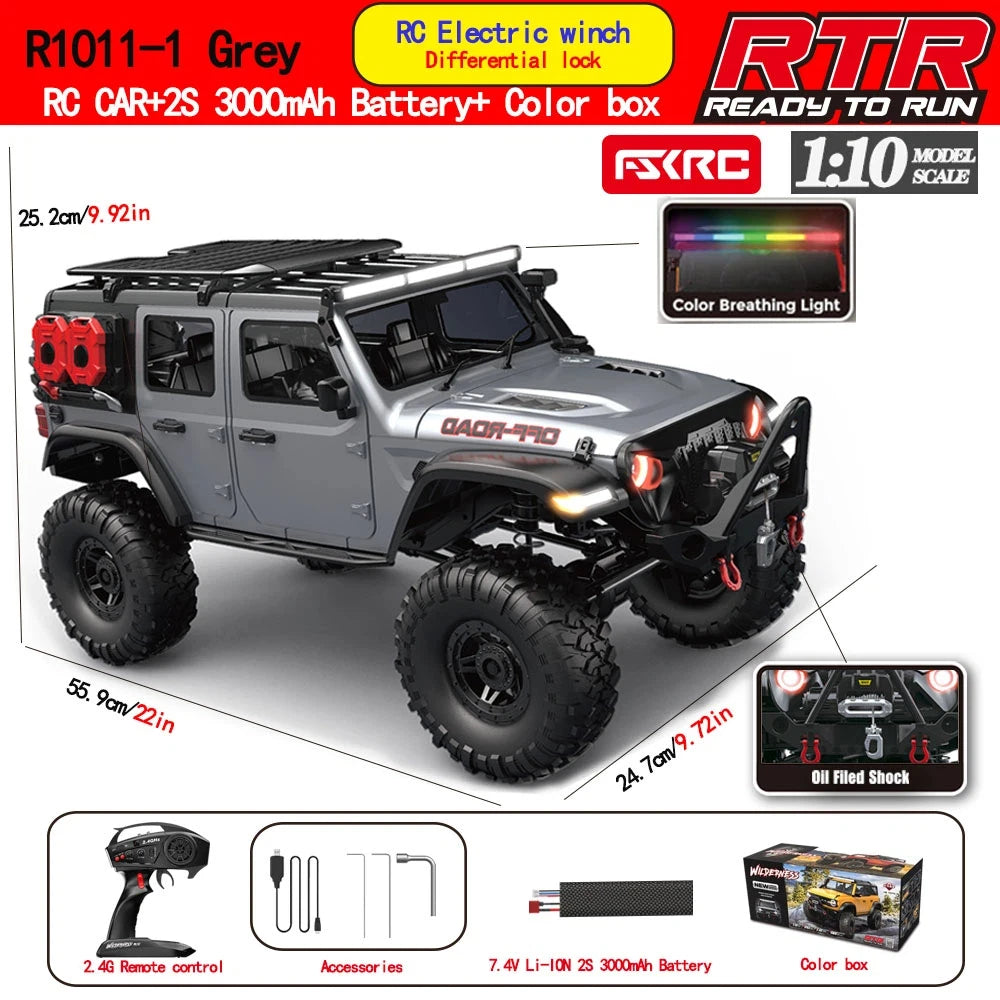 Huangbo Hot Selling 1:10 Remote Control Off Road Vehicle The Second Generation Upgraded Full Scale Climbing Vehicle Remote Car