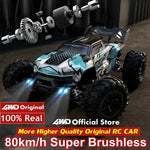 Super Brushless 80KM or 50KM/H 4WD RC Car With LED Remote Control Cars High Speed Drift Racing 4x4 Off Road Truck Kid Adult Toy