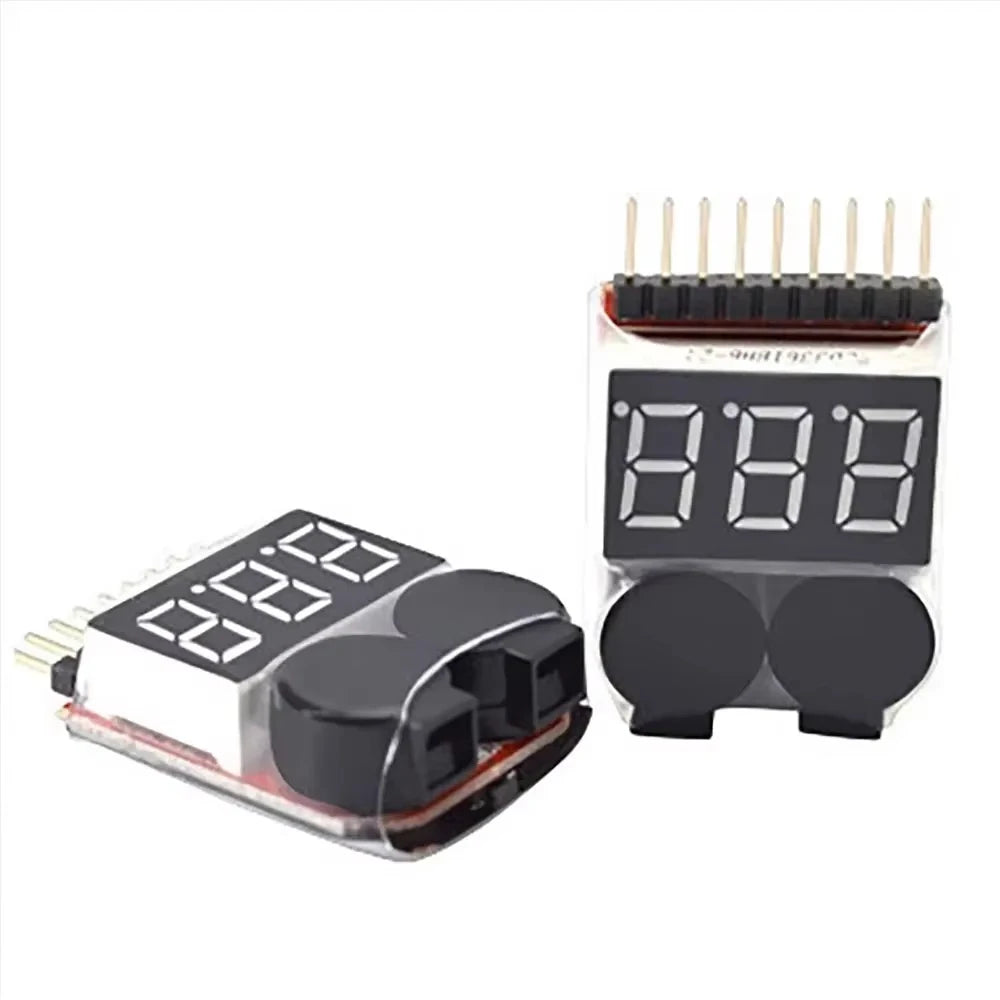 BX100 1-8S Lipo Battery Voltage Indicator Tester Low Voltage Buzzer Alarm 3.7V 7.4V for RC FPV Racing Drone RC Car DIY Parts