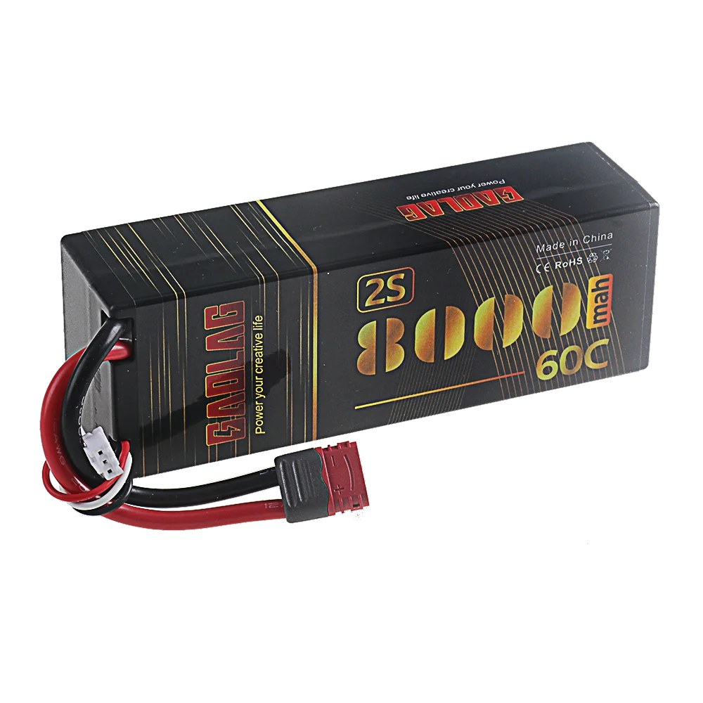 Lipo 2S 7.4V Battery 8000mAh 60C Racing Series Hard Case With T Deans XT60 Plug For RC Car Boat Evader Car Truck Vehicle Buggy