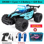 Latitude-25 4WD Remote Control Car 1:16 Scale - High Speed RC Drift Car with LED Lights, 2.4GHz All Terrain Off-Road Rock Crawler, Electric Toy Vehicle Gift for Boys and Kids