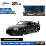 JADA 1:32 DieCast Model Car Fast & Furious 1995 Toyota Supra Detailed Interior Rubber Tires JD33381