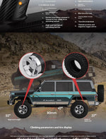 Ralaro Tk07 1/7 Remote Control Electric 4wd Drive Climbing Double-Speed Differential Lock Climbing Off-Road Vehicle Rc Model Car