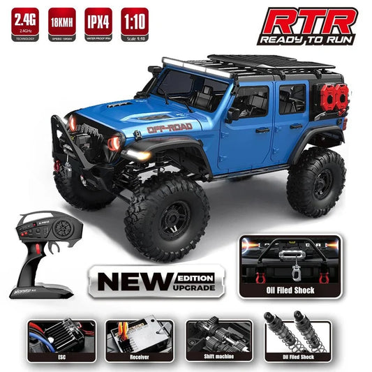 Huangbo Hot Selling 1:10 Remote Control Off Road Vehicle The Second Generation Upgraded Full Scale Climbing Vehicle Remote Car
