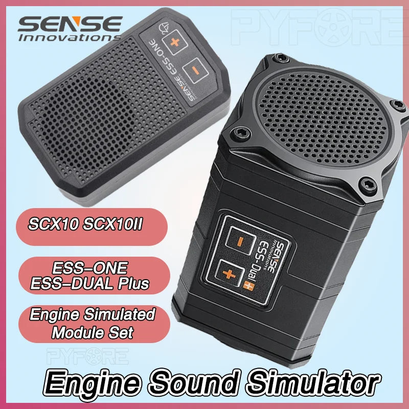 SENSE RC Car Engine Sound Simulator ESS-ONE ESS-DUAL Plus Engine Sound Simulated Module Set for Axial SCX10 SCX10II, RC Cars