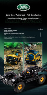 Range Rover FMS 1/10 FCX10 Camel Cup 4WD Edition Car Official Licensed Product Simulation Electric brushed Remote Control Climbing Off Road Vehicle