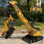 Rc Excavator Bulldozer Truck Toys for Boy 2.4G Remote Control Dumper Engineering Vehicle Tractor Crawler Birthday Gift Child