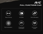 Latitude-25 4WD Remote Control Car 1:16 Scale - High Speed RC Drift Car with LED Lights, 2.4GHz All Terrain Off-Road Rock Crawler, Electric Toy Vehicle Gift for Boys and Kids