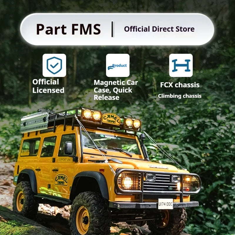 Range Rover FMS 1/10 FCX10 Camel Cup 4WD Edition Car Official Licensed Product Simulation Electric brushed Remote Control Climbing Off Road Vehicle