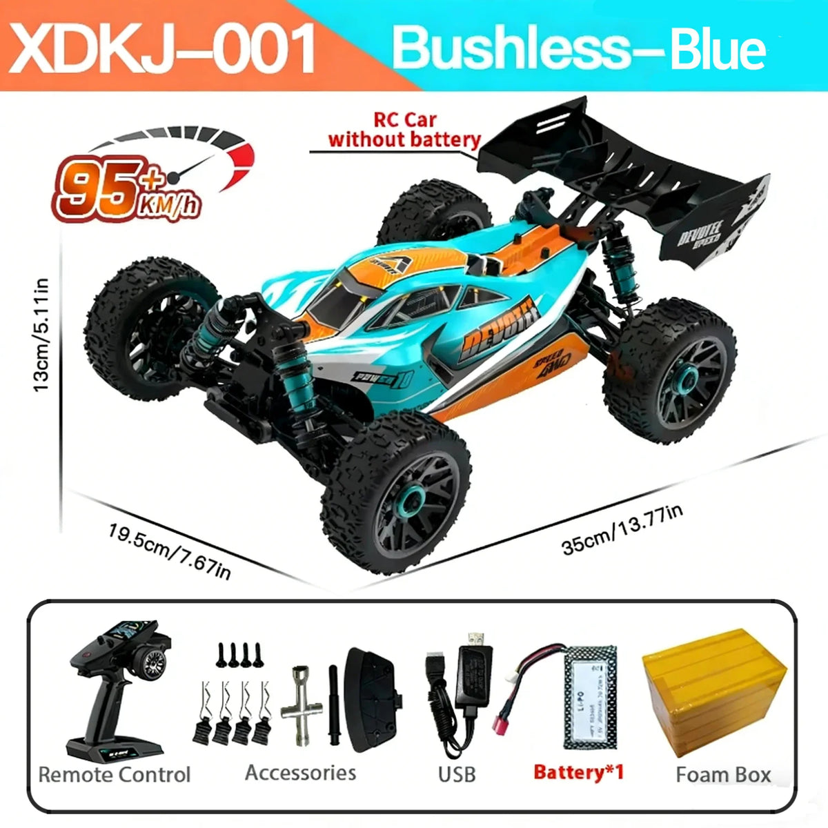 XDKJ-001 95KM/H 4WD RC Cars 3S Racing Car 1/14 Brushless High Speed Competitive Drift Remote Control Toys RC Cars Toys