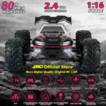 Super Brushless 80KM or 50KM/H 4WD RC Car With LED Remote Control Cars High Speed Drift Racing 4x4 Off Road Truck Kid Adult Toy