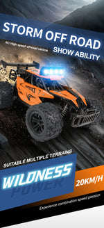 Latitude-25 4WD Remote Control Car 1:16 Scale - High Speed RC Drift Car with LED Lights, 2.4GHz All Terrain Off-Road Rock Crawler, Electric Toy Vehicle Gift for Boys and Kids