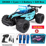 Latitude-25 4WD Remote Control Car 1:16 Scale - High Speed RC Drift Car with LED Lights, 2.4GHz All Terrain Off-Road Rock Crawler, Electric Toy Vehicle Gift for Boys and Kids