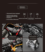 1/10 RC Car HB RTR R1011 Remote Control Vehicle 2.4G Full Proportional Rock Crawler LED Light 4WD Off-Road Climbing Truck Toys