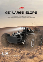 Latitude-25 4WD Remote Control Car 1:16 Scale - High Speed RC Drift Car with LED Lights, 2.4GHz All Terrain Off-Road Rock Crawler, Electric Toy Vehicle Gift for Boys and Kids