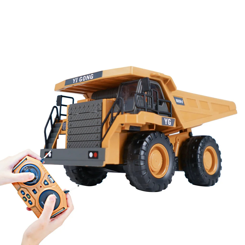 Rc Excavator Bulldozer Truck Toys for Boy 2.4G Remote Control Dumper Engineering Vehicle Tractor Crawler Birthday Gift Child