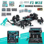 Bburago 1:43 F1 Red Bull Racing RB20 2024 #1 Verstappen #11 Perez DIY Pit House Alloy Car Die Cast Model Toy Collectible SF24