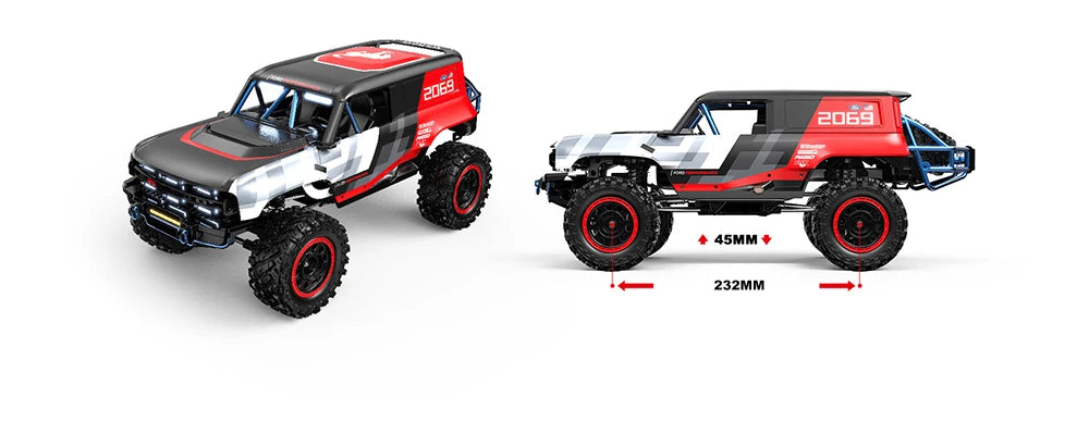 MJX Hyper Go H12Y+ 1/12 4WD RC Car Professional Off-Road Racing 12km/H Sensored Brushless Motor 2.4G Remote Control Cars Truck