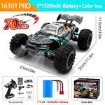 16102PRO Brushless 4WD RC Cars For Adults，1:16 Fast RC Cars With 70KM/H High-Speed Remote Control Car, All Terrain Off-Road Truc
