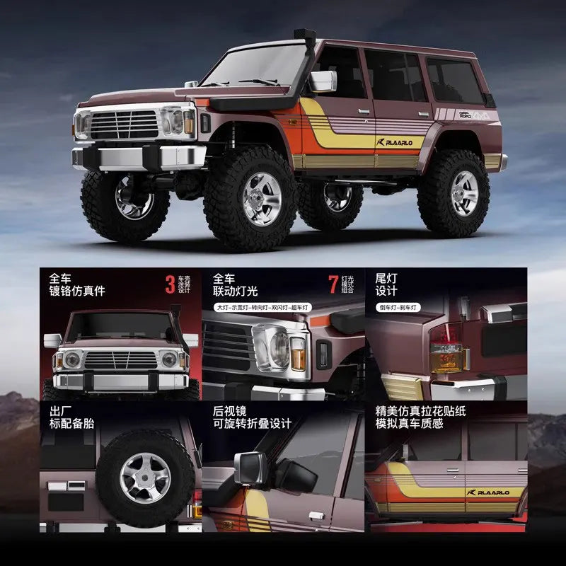 Ralaro Tk07 1/7 Remote Control Electric 4wd Drive Climbing Double-Speed Differential Lock Climbing Off-Road Vehicle Rc Model Car