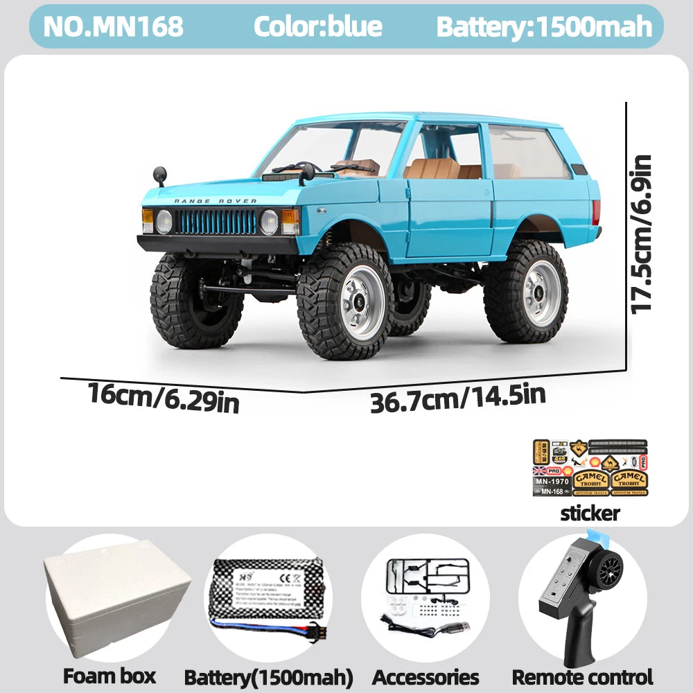 Mangniu MN168 1/12 rc car 280 Motor 4WD Electric RC Off-Road Rock Climbing Truck with Metal Chassis 2.4G  Toy Gift for Boy Adult