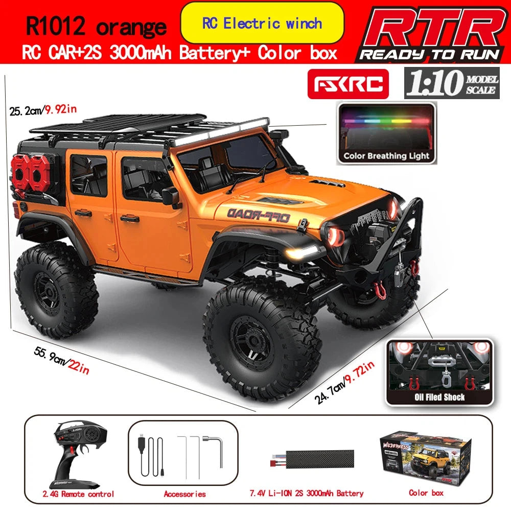 Huangbo Hot Selling 1:10 Remote Control Off Road Vehicle The Second Generation Upgraded Full Scale Climbing Vehicle Remote Car