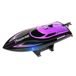 HJ812 2.4G 4CH RC Boat Waterproof 25km/H High Speed Electric Racing Speedboat with LED Light Outdoor Lakes Pools Toys for Kids