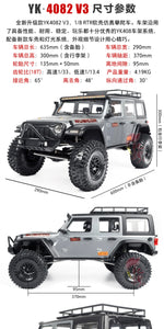 YIKONG YK4082 V3 Professional RC Remote Control Car Model 1:8 Climbing Car 4WD Differential Lock Shifting Off-Road Vehicle 4082