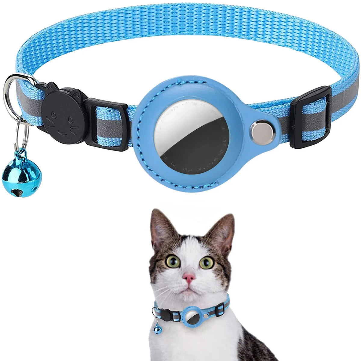 Reflective Breakaway Cat Collar with AirTag Holder