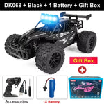Latitude-25 4WD Remote Control Car 1:16 Scale - High Speed RC Drift Car with LED Lights, 2.4GHz All Terrain Off-Road Rock Crawler, Electric Toy Vehicle Gift for Boys and Kids
