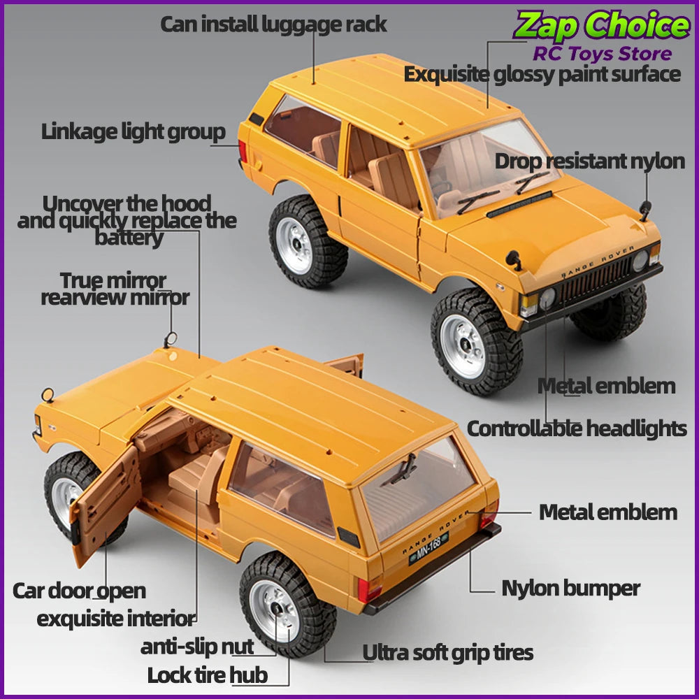 Mangniu MN168 1/12 rc car 280 Motor 4WD Electric RC Off-Road Rock Climbing Truck with Metal Chassis 2.4G  Toy Gift for Boy Adult