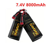 Lipo 2S 7.4V Battery 8000mAh 60C Racing Series Hard Case With T Deans XT60 Plug For RC Car Boat Evader Car Truck Vehicle Buggy