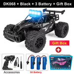Latitude-25 4WD Remote Control Car 1:16 Scale - High Speed RC Drift Car with LED Lights, 2.4GHz All Terrain Off-Road Rock Crawler, Electric Toy Vehicle Gift for Boys and Kids