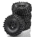4PCS 118*45mm 1.9" Wheel Rims Tires Set for 1:10 RC Rock Crawler Car TRX4 Axial SCX10 90046 Redcat Gen8