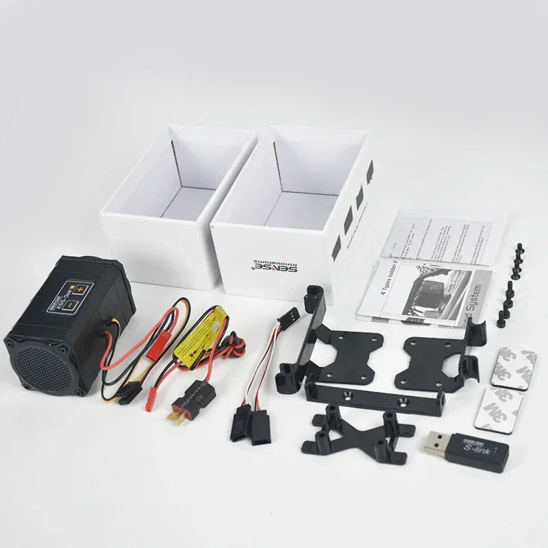 SENSE RC Car Engine Sound Simulator ESS-ONE ESS-DUAL Plus Engine Sound Simulated Module Set for Axial SCX10 SCX10II, RC Cars