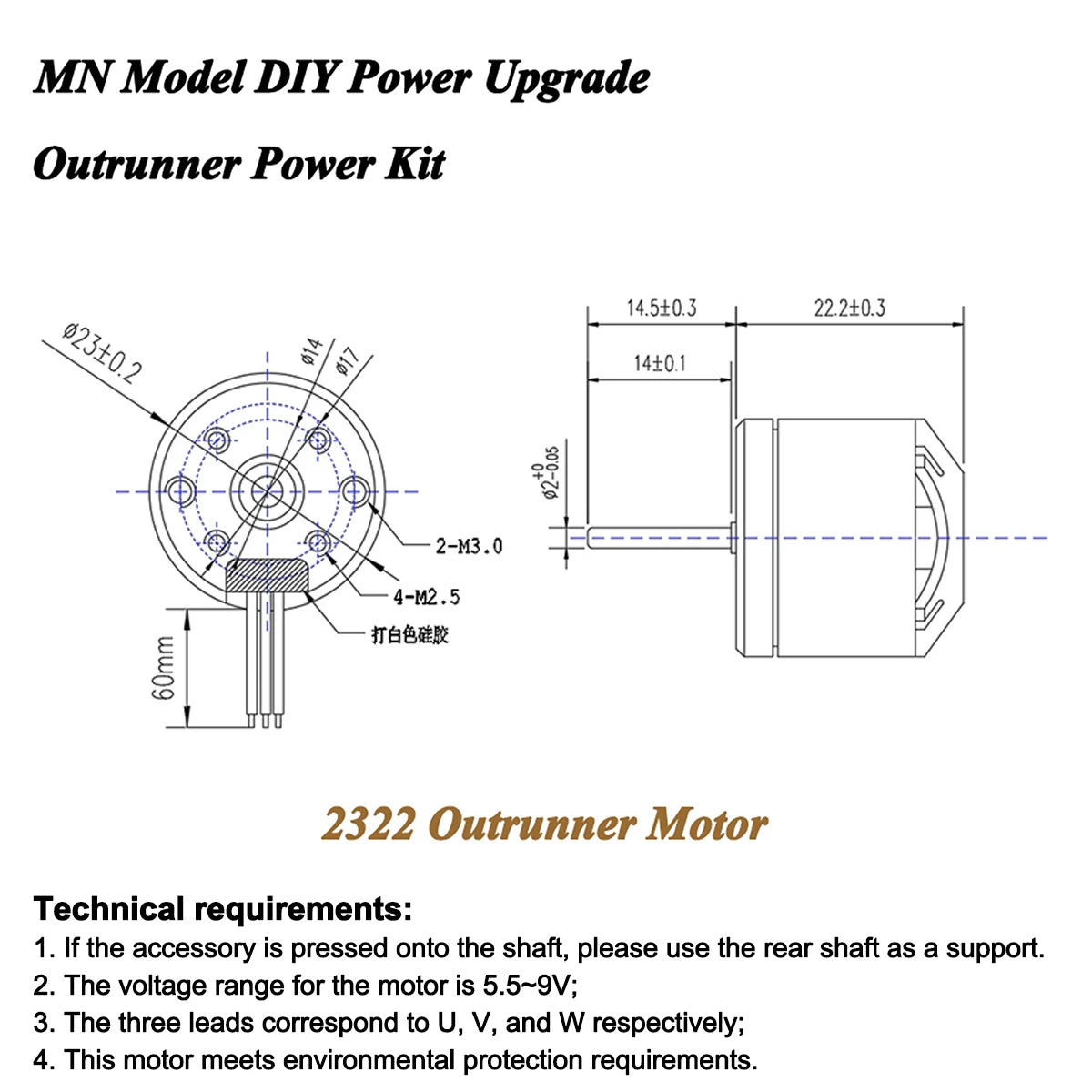 NEEBRC 2322 2600KV Brushless Motor AM32 45A ESC 21g Servo 7CH Transmitter 6 Pin Receiver for 1/12 RC Car Crawler MN99S MN78 MN82