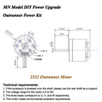NEEBRC 2322 2600KV Brushless Motor AM32 45A ESC 21g Servo 7CH Transmitter 6 Pin Receiver for 1/12 RC Car Crawler MN99S MN78 MN82