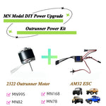 NEEBRC 2322 2600KV Brushless Motor AM32 45A ESC 21g Servo 7CH Transmitter 6 Pin Receiver for 1/12 RC Car Crawler MN99S MN78 MN82